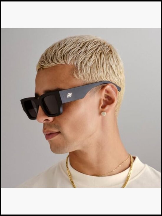 Polarized Rectangular Sunglasses with Matte Finish main image 6